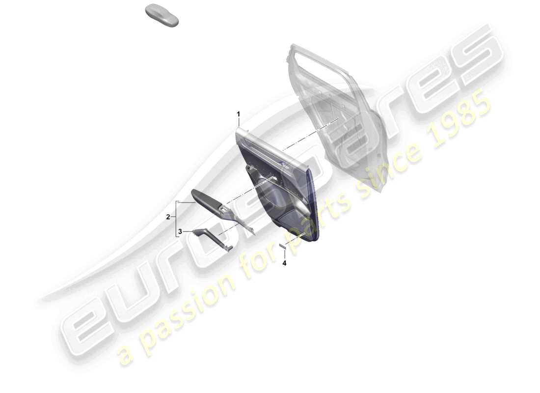 porsche 2026 (cayenne e3 pa) pannelli di rivestimento delle porte porte posteriori per veicoli con allestimento in pelle/dinamica schema dei componenti