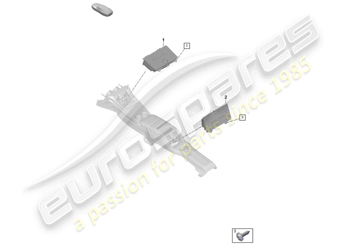porsche 2025 (panamera 976) schema delle parti del pannello di controllo dell'aria condizionata