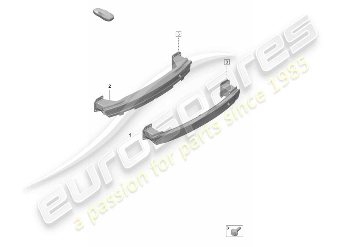 porsche 2024 (panamera 971-2) supporto paraurti posteriore schema delle parti