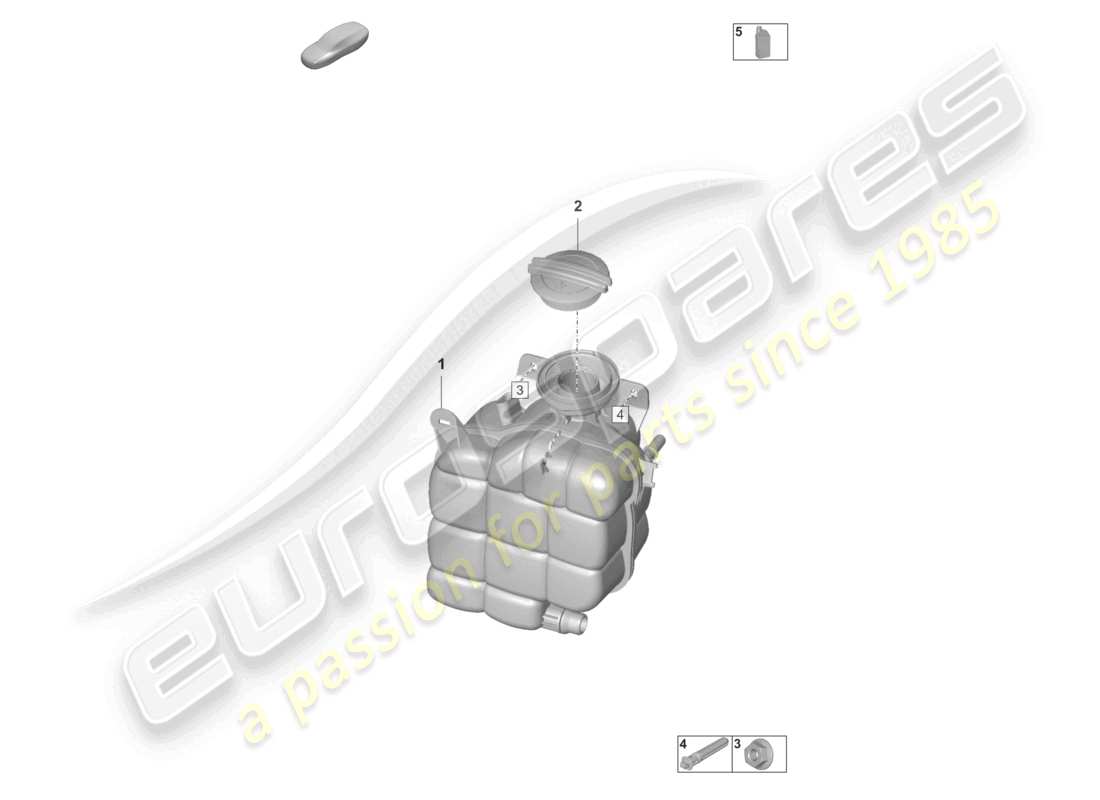 porsche 2023 (taycan 9j1-1) serbatoio di espansione liquido refrigerante diagramma delle parti