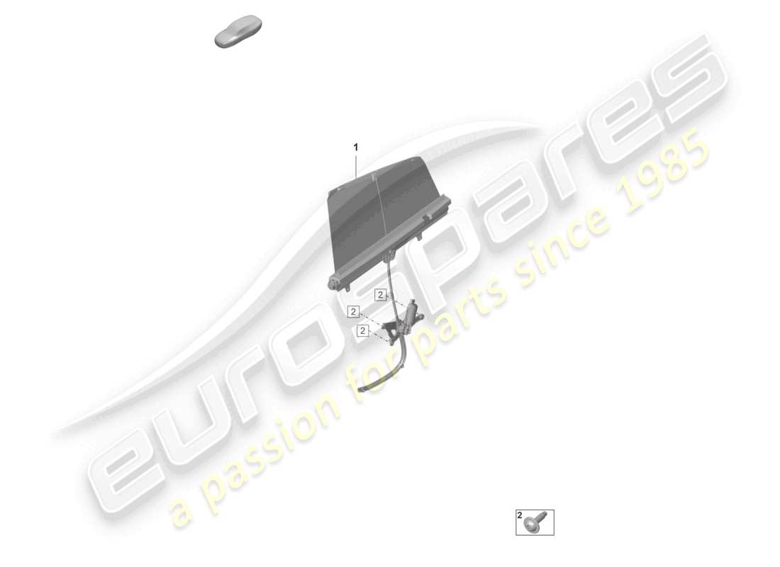 porsche 2024 (panamera 971-2) tenda a rullo finestra porta posteriore schema delle parti
