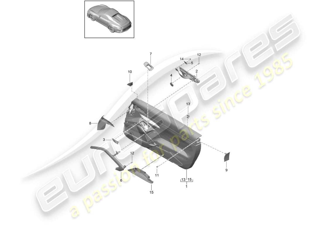 porsche 2021 (991-2 r/gt3/rs) pannello porta accessori per veicoli con finiture in pelle pannello di rivestimento per rivestimento porta schema ricambi speedster in pelle