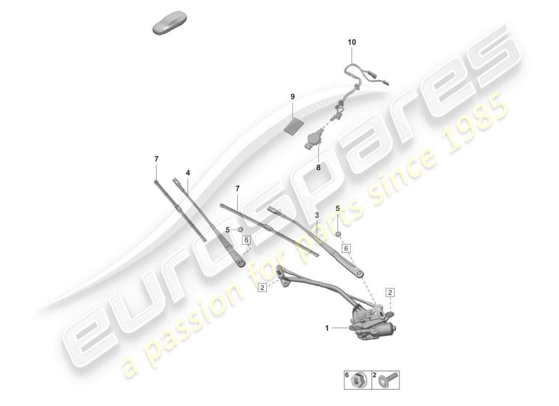 porsche 2021 (panamera 971-2) sistema tergicristallo, compl sensore pioggia diagramma delle parti