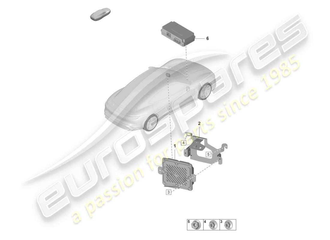 porsche 2023 (taycan 9j1-1) centrale di controllo per servizi online diagramma delle parti