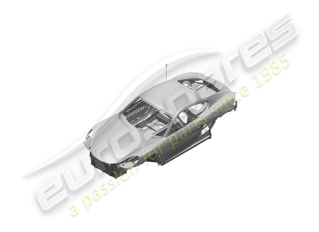 porsche 2023 (718 cayman) schema delle parti della carrozzeria