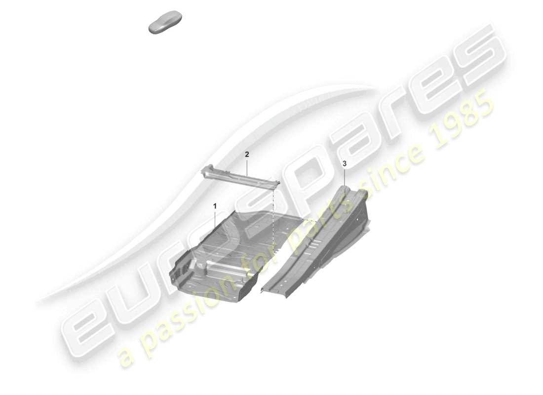 porsche 2020 (taycan 9j1-1) piastra inferiore supporto sedile anteriore tunnel diagramma delle parti