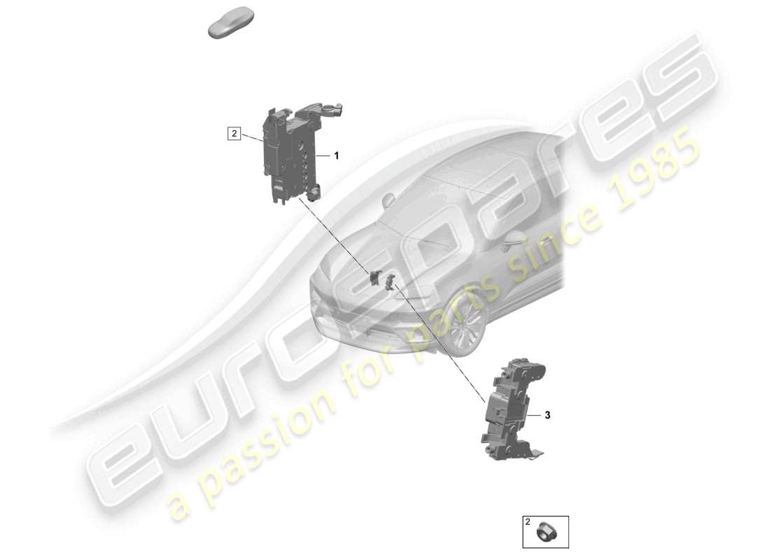 porsche 2025 (macan-e) scatola dei fusibili protezione centrale centro vano motore diagramma delle parti