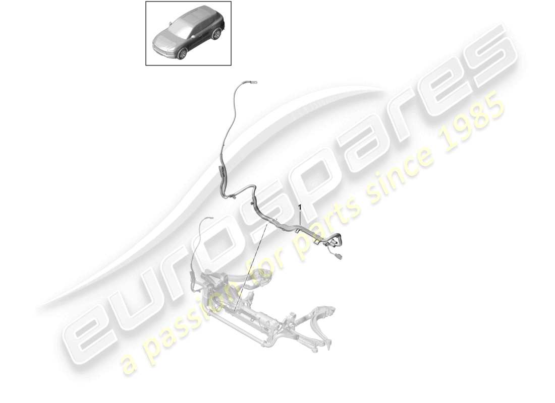 porsche 2023 (cayenne e3 9ya/9yb) cablaggi schema delle parti dello sterzo