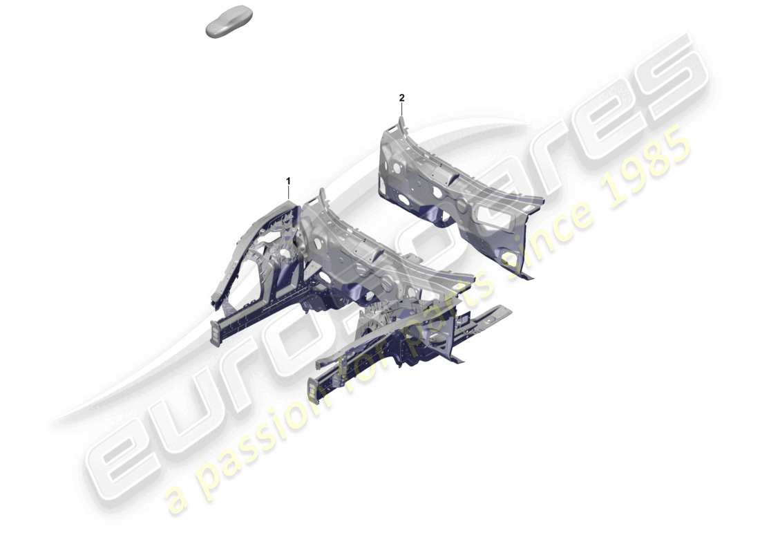 porsche 2026 (panamera 976) schema delle parti frontale