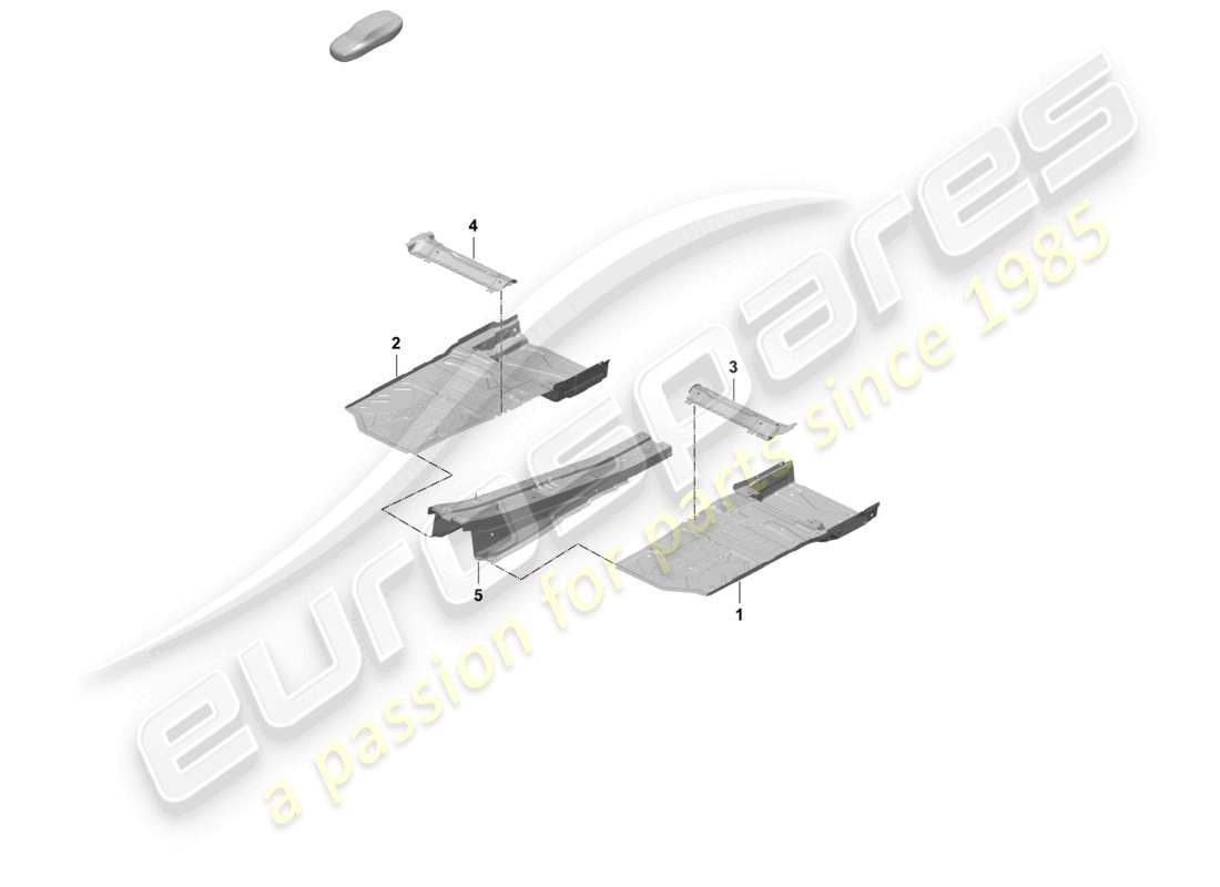 porsche 2026 (taycan 9j1-2) piastra inferiore tunnel di supporto del sedile anteriore al momento dell'ordine, fornire il numero di identificazione del veicolo. diagramma delle parti