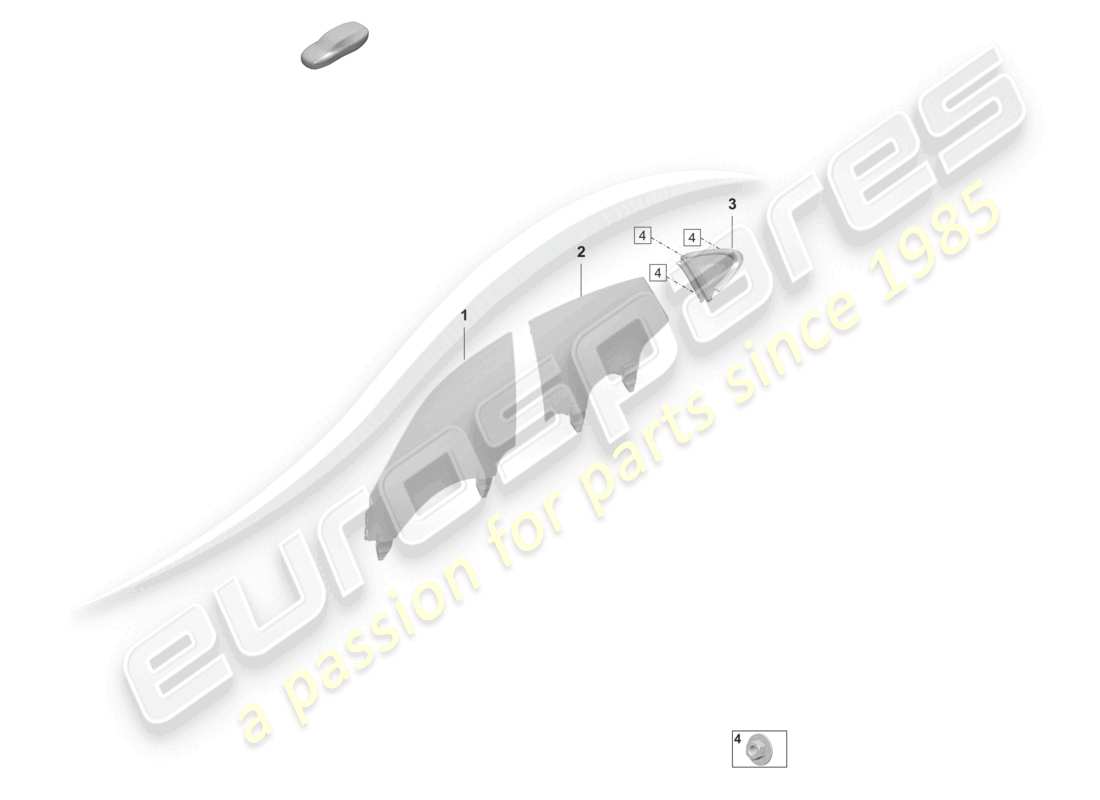 porsche 2023 (taycan 9j1-1) finestra laterale diagramma delle parti