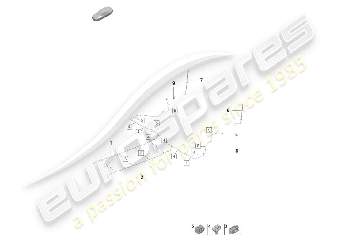 porsche 2021 (taycan 9j1-1) centro linea freno sottoscocca posteriore diagramma delle parti