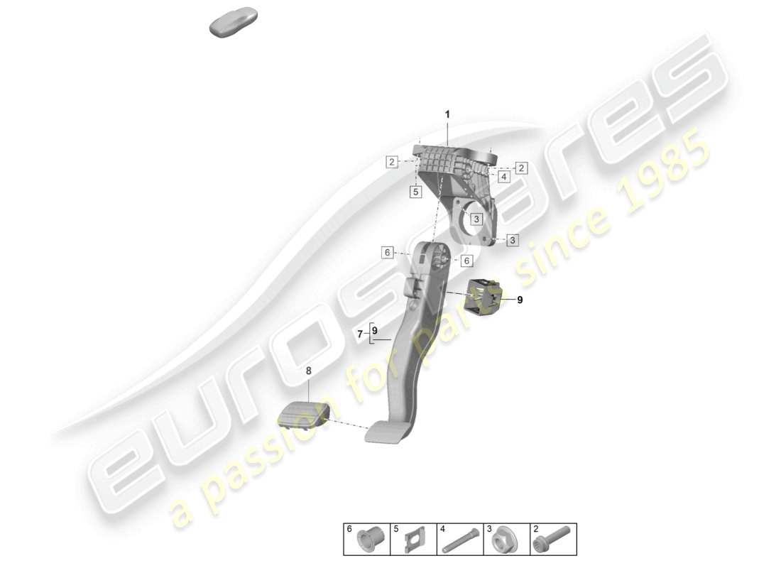 porsche 2021 (panamera 971-2) pedale del freno schema delle parti