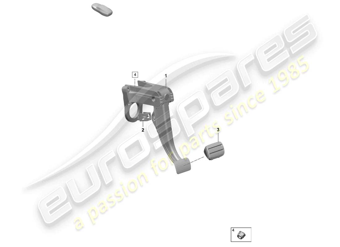 porsche 2025 (taycan 9j1-2) pedale del freno diagramma delle parti