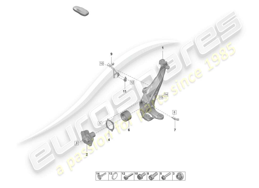 porsche 2024 (panamera 971-2) supporto ruota supporto girevole mozzo ruota diagramma delle parti