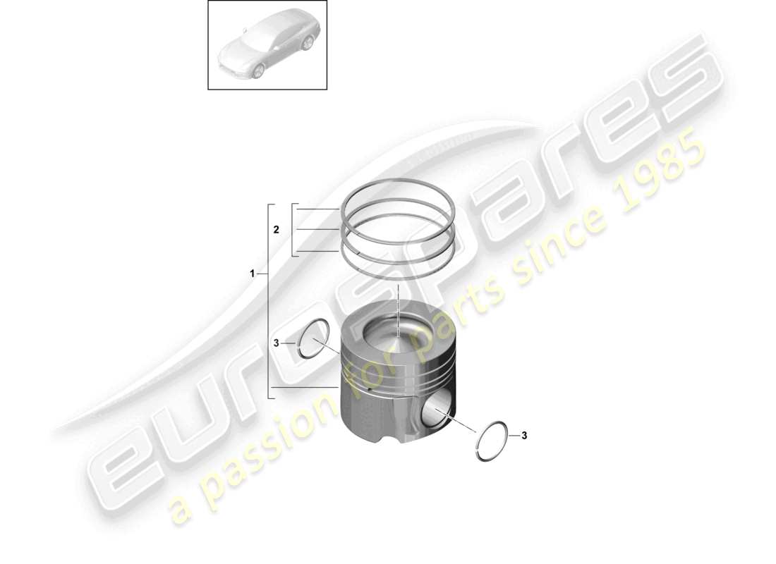 porsche 2021 (panamera 971-1) pistone diagramma delle parti