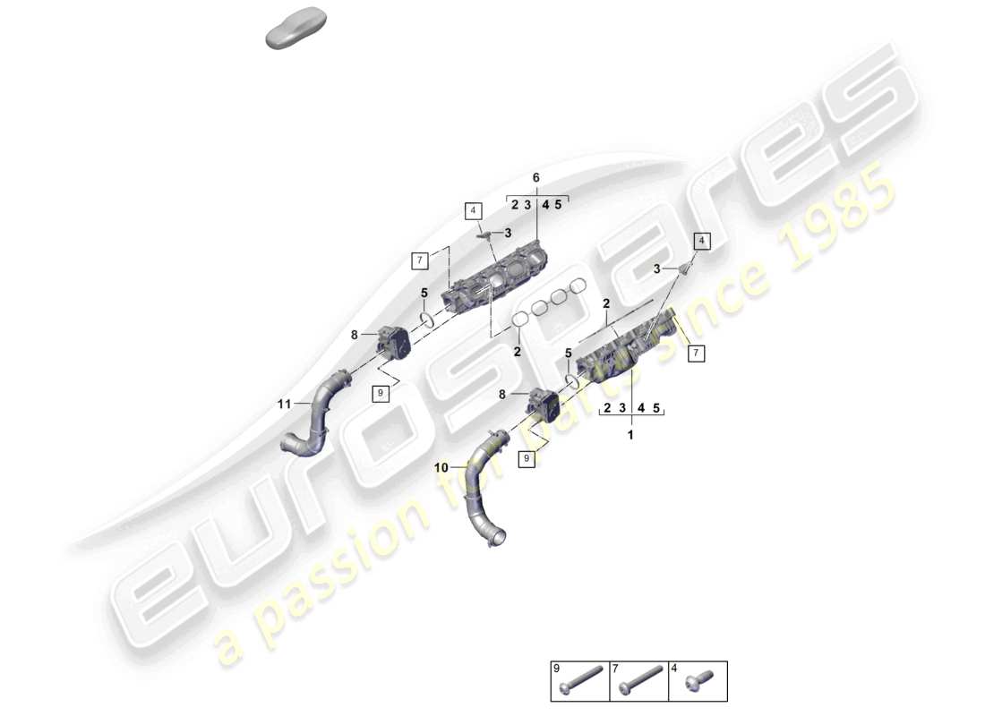 porsche 2026 (panamera 976) schema elettrico della valvola a farfalla del collettore di aspirazione