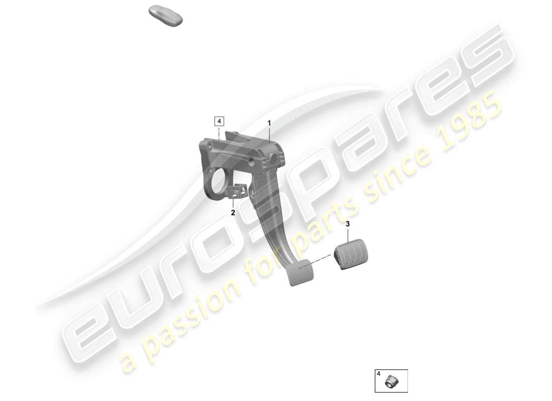 porsche 2026 (taycan 9j1-2) pedale del freno diagramma delle parti