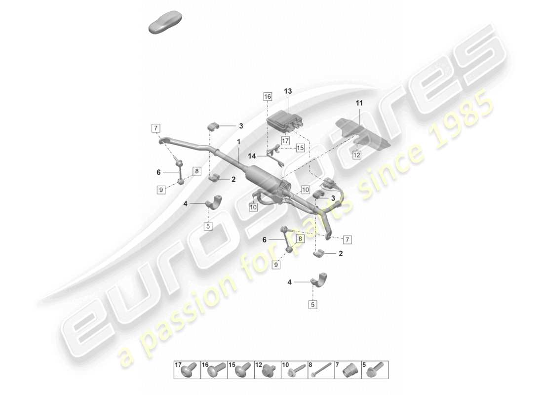 porsche 2024 (panamera 971-2) barra antirollio per veicoli con stabilizzazione elettronica del rollio schema dei componenti