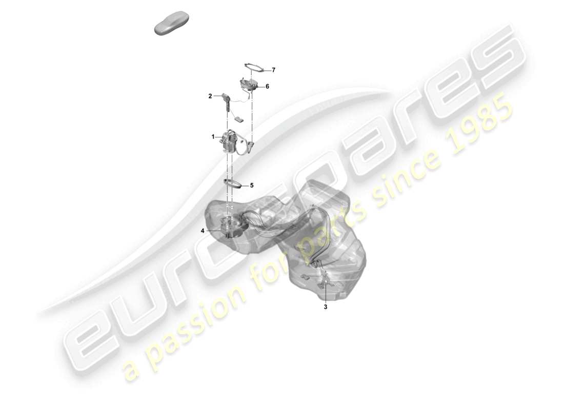 porsche 2024 (panamera 971-2) schema delle parti della pompa a getto di aspirazione della pompa del carburante