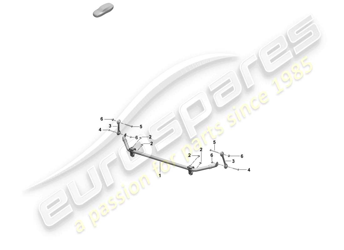 porsche 2026 (macan-e) diagramma delle parti della barra antirollio