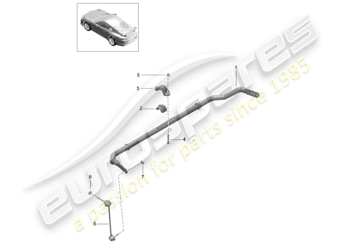 porsche 2021 (991-2 r/gt3/rs) barra antirollio d >>- mj 2017 diagramma delle parti