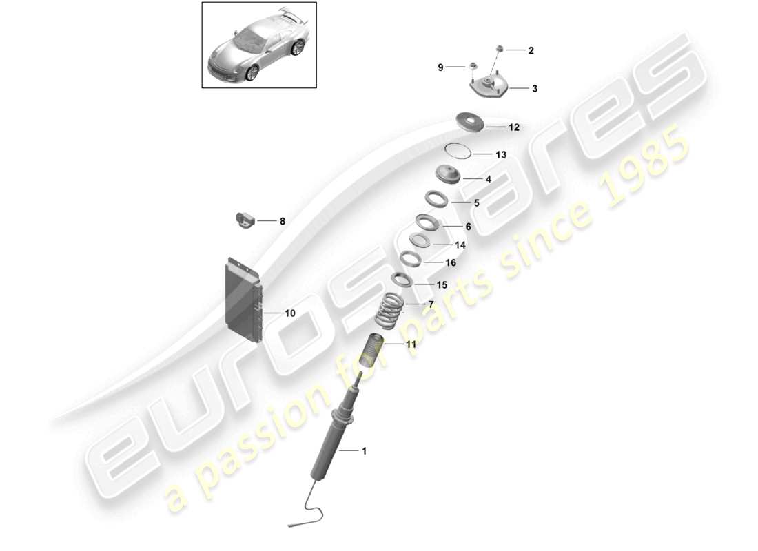 porsche 2021 (991-2 r/gt3/rs) smorzatore di vibrazioni d - mj 2018>> schema delle parti