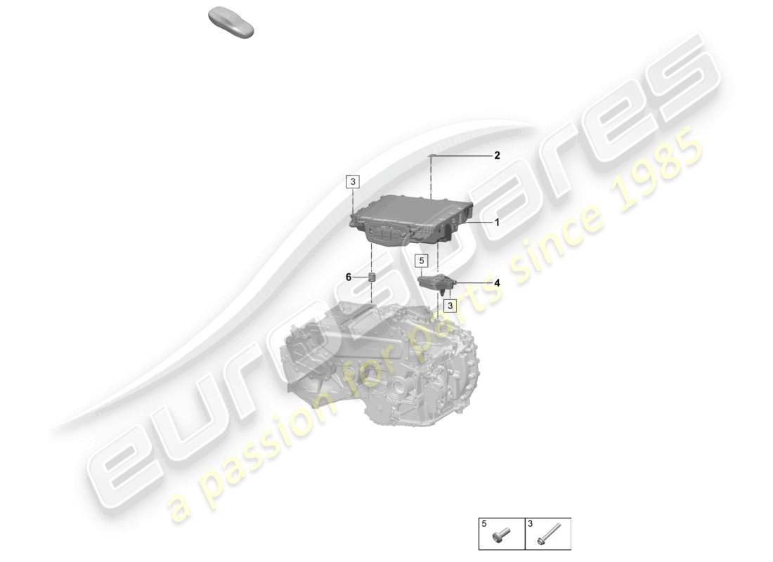 porsche 2025 (macan-e) elettronica di potenza e controllo - macan turbo per trazione elettrica parti singole asse posteriore schema delle parti