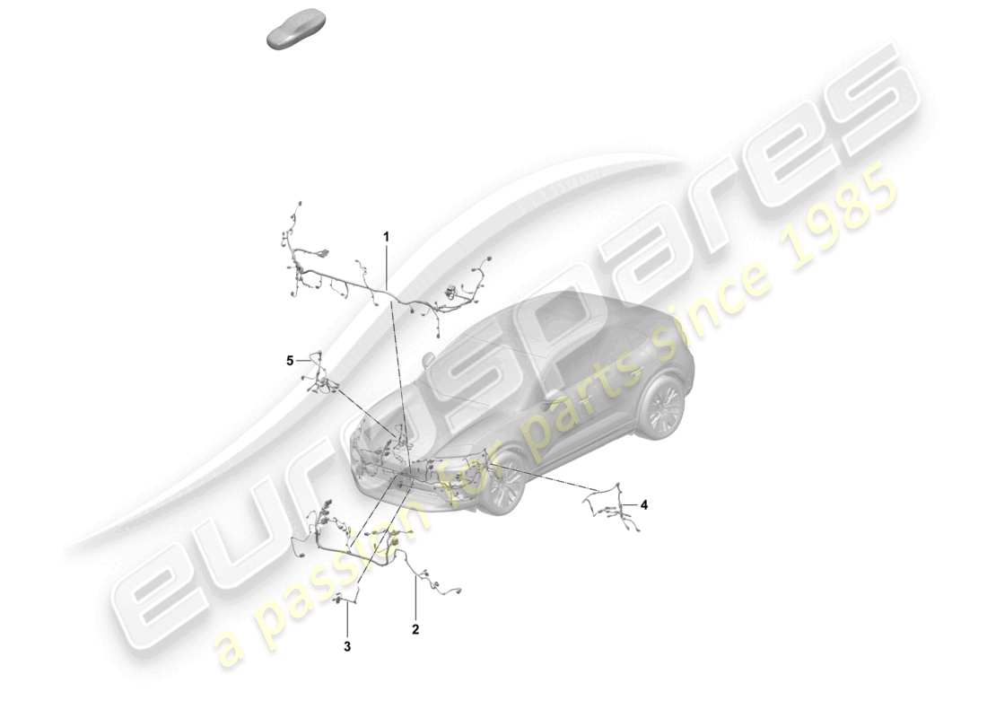 porsche 2025 (macan-e) cablaggio paraurti anteriore abs anteriore diagramma delle parti