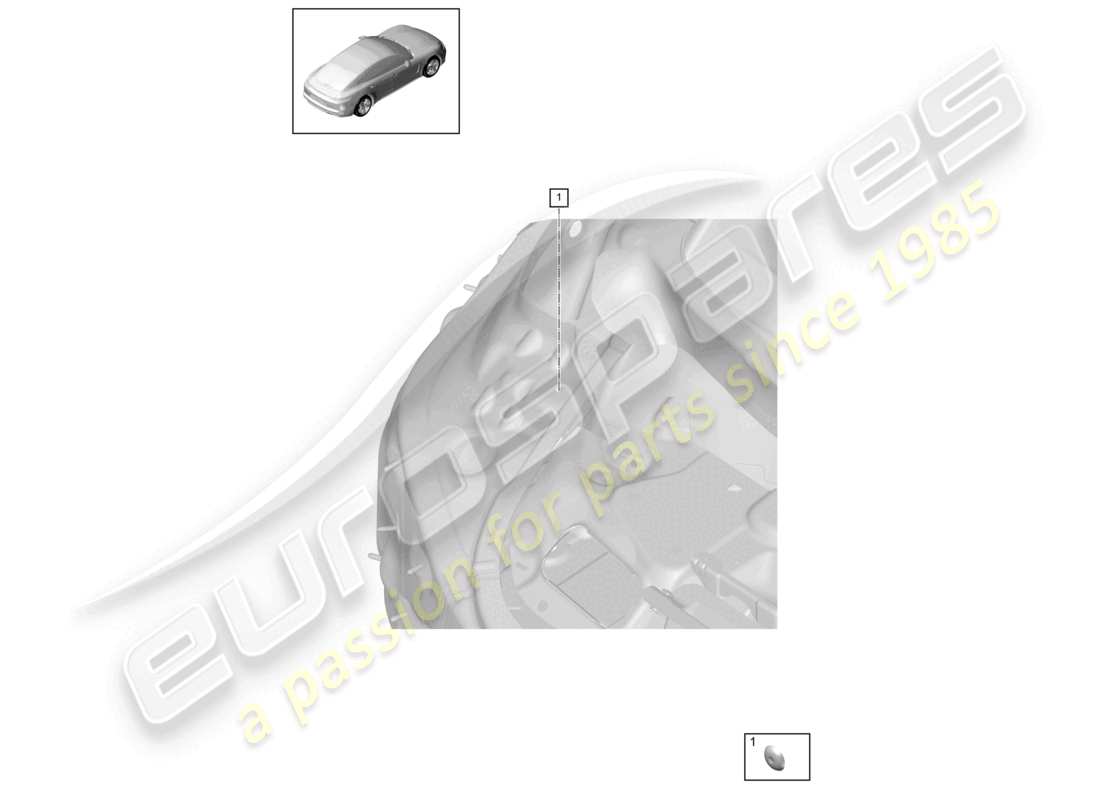 porsche 2021 (panamera 971-1) tappi superiori della parte posteriore diagramma delle parti