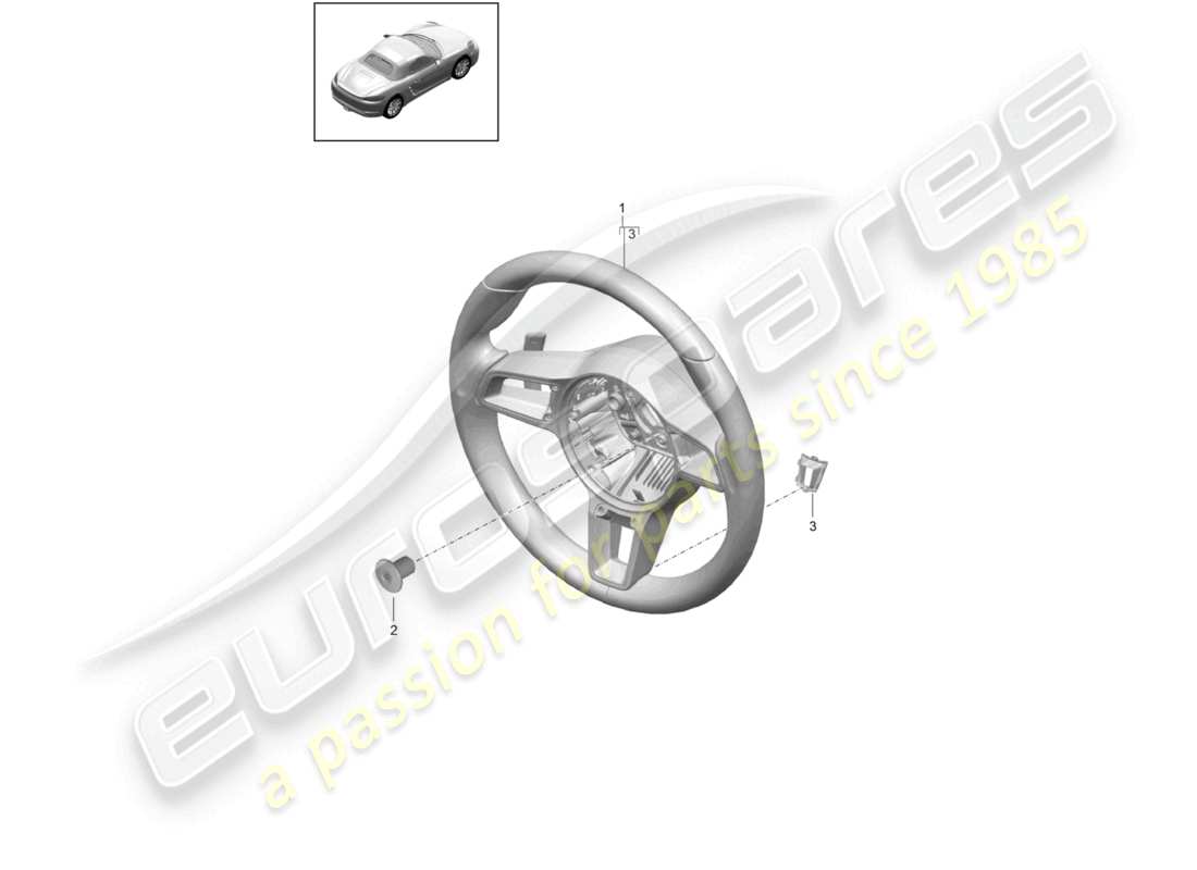 porsche 2026 (718 boxster) schema delle parti del cambio manuale del volante