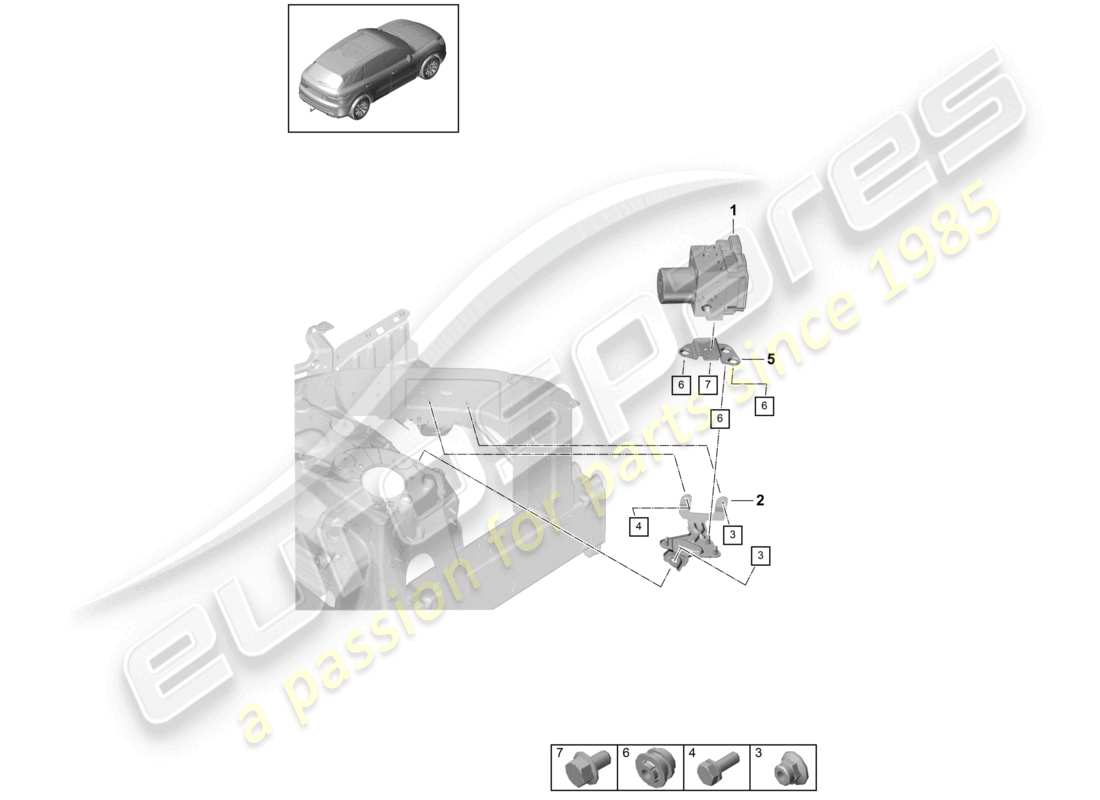 porsche 2022 (cayenne e3 9ya/9yb) unità idraulica sistema frenante antibloccaggio -abs- d >>- 04.03.2018 schema delle parti