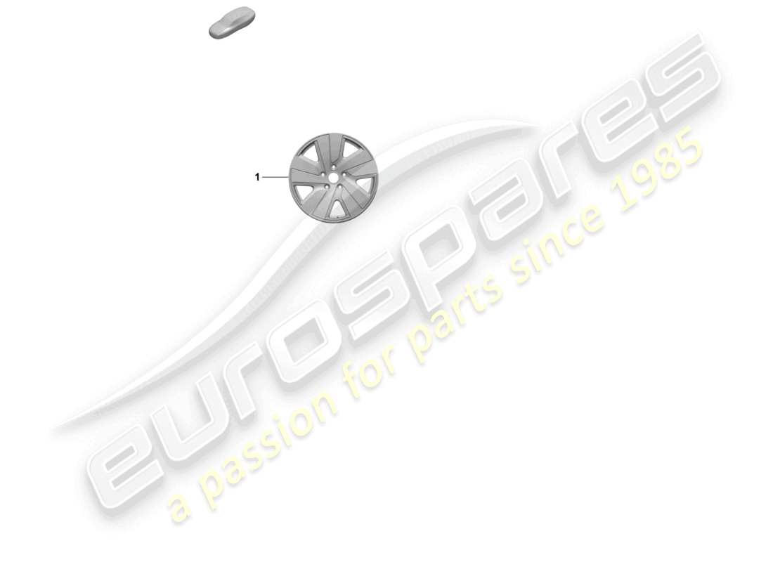 porsche 2026 (taycan 9j1-2) cerchio in lega 19 diagramma delle parti