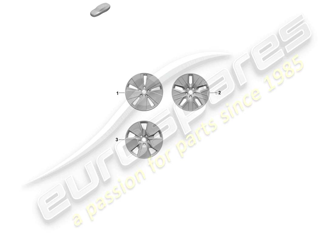 porsche 2025 (macan-e) cerchio in lega diagramma delle parti