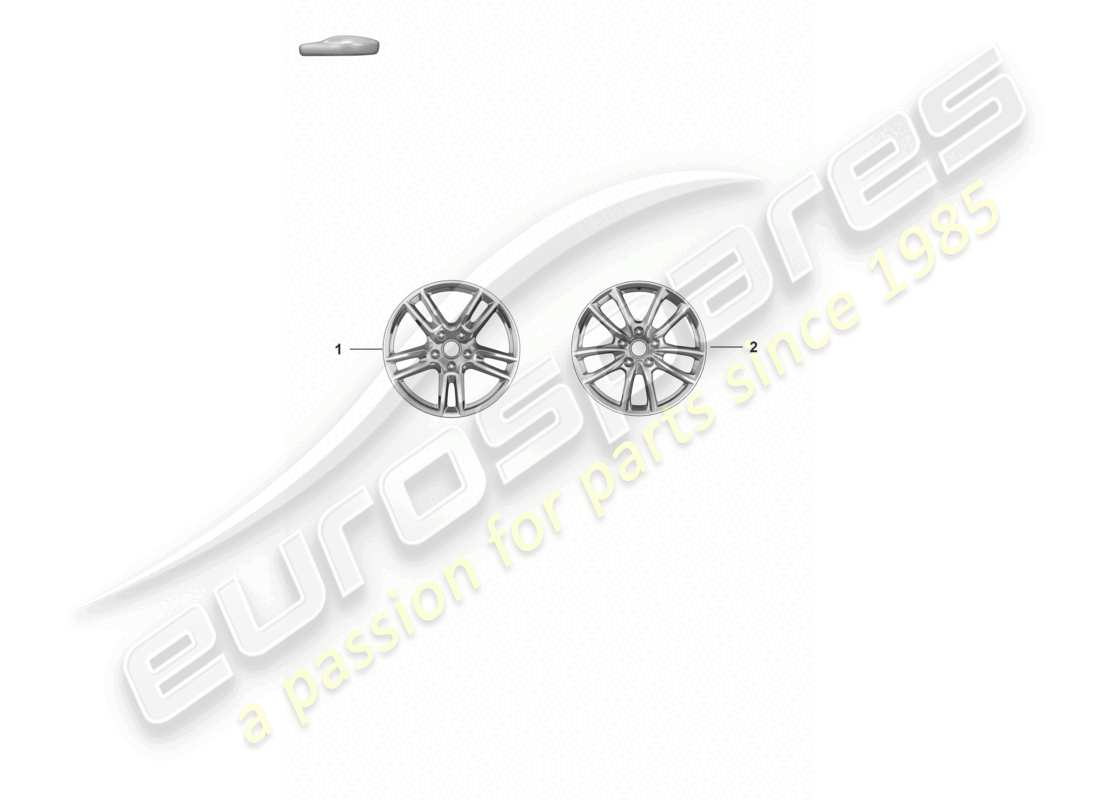 porsche 2024 (panamera 971-2) cerchio in lega 19 diagramma delle parti