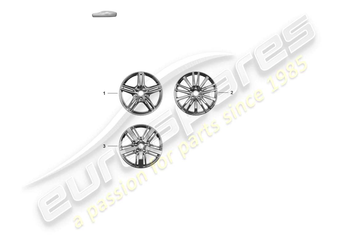 porsche 2024 (panamera 971-2) cerchio in lega 20 diagramma delle parti