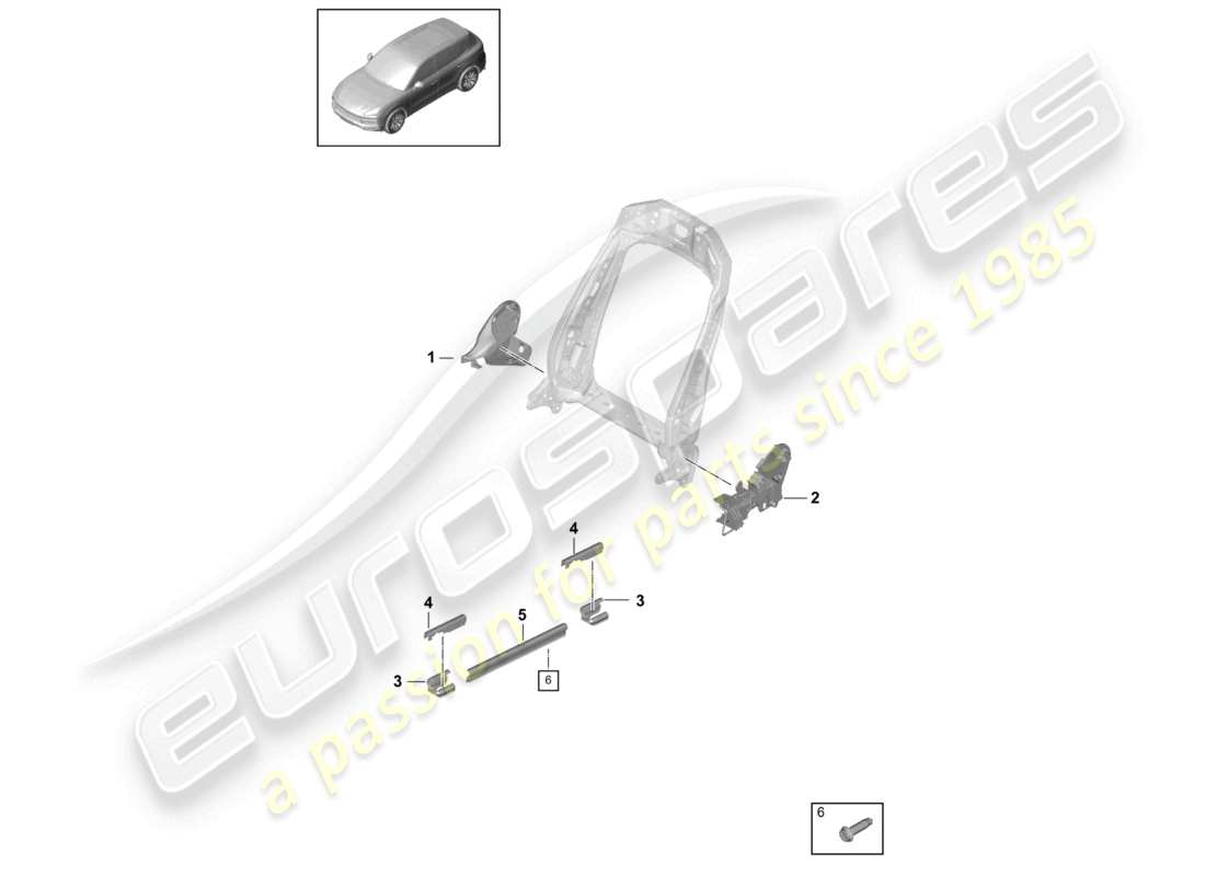 porsche 2023 (cayenne e3 9ya/9yb) sedile anteriore (completo) non più disponibile sedile standard schema delle parti