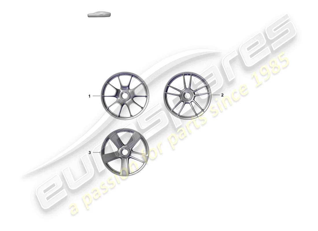 porsche 2024 (992-2 turbo / s) cerchio in lega con bloccaggio centralizzato turbo s schema ricambi
