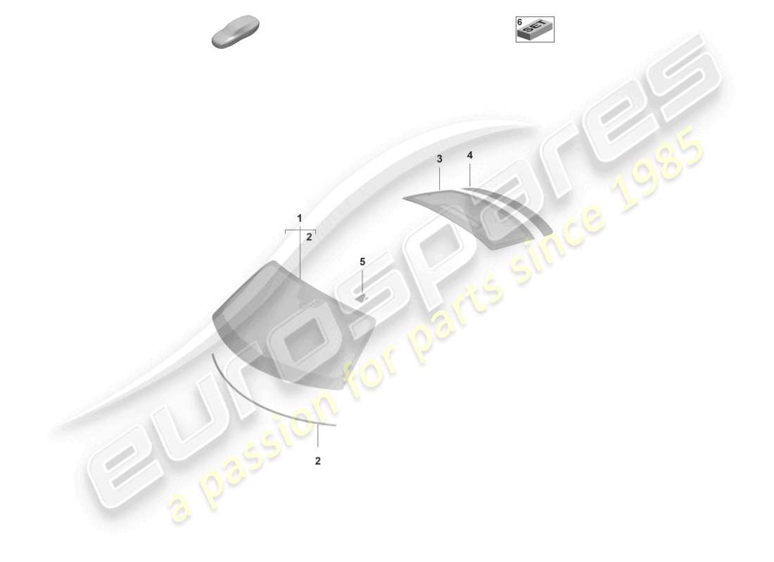porsche 2021 (taycan 9j1-1) parabrezza lunotto posteriore diagramma delle parti