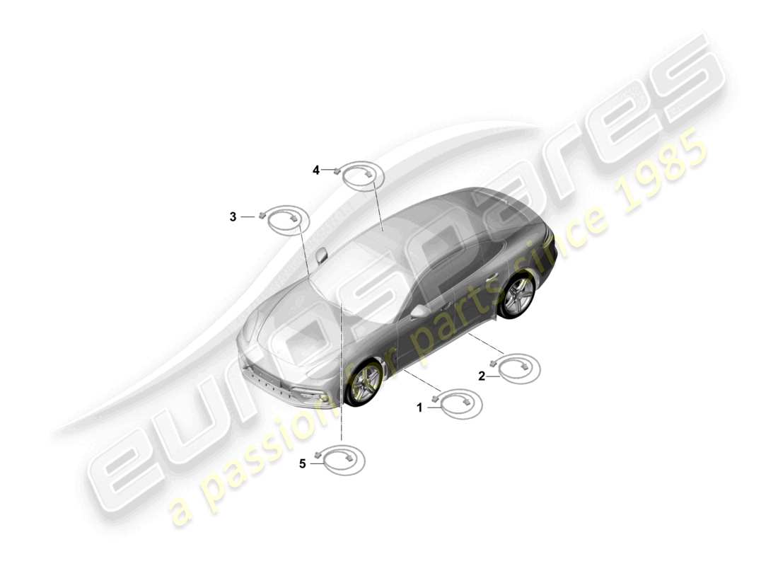 porsche 2021 (panamera 971-1) conduttore onda in fibra ottica diagramma delle parti