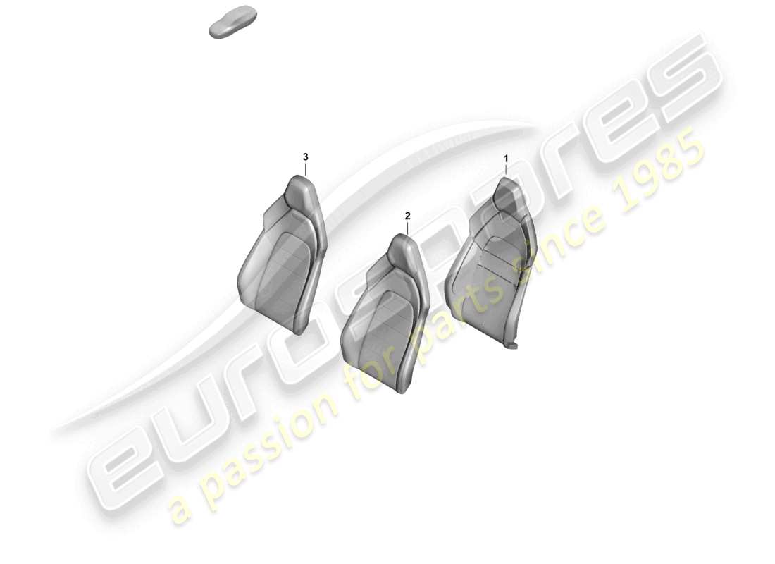 porsche 2026 (panamera 976) parte in schiuma rivestimento dello schienale sedile comfort diagramma delle parti