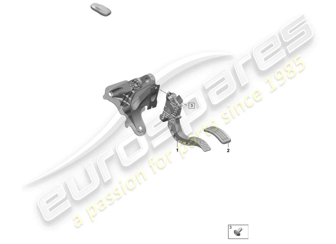 porsche 2025 (macan-e) controllo dell'acceleratore a pedale diagramma delle parti