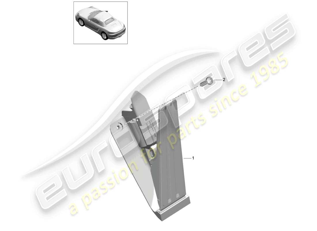 porsche 2021 (718 boxster) schema elettrico del controllo meccanico dell'acceleratore e della leva del freno