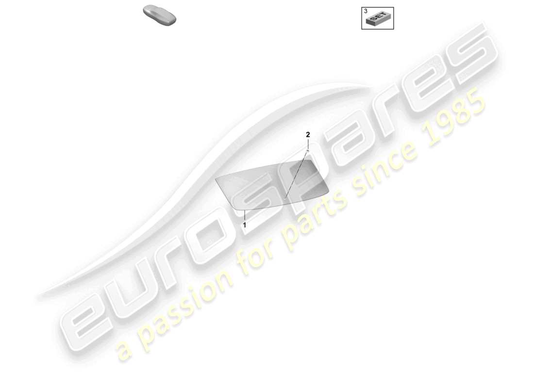 porsche 2025 (macan-e) schema delle parti del lunotto posteriore