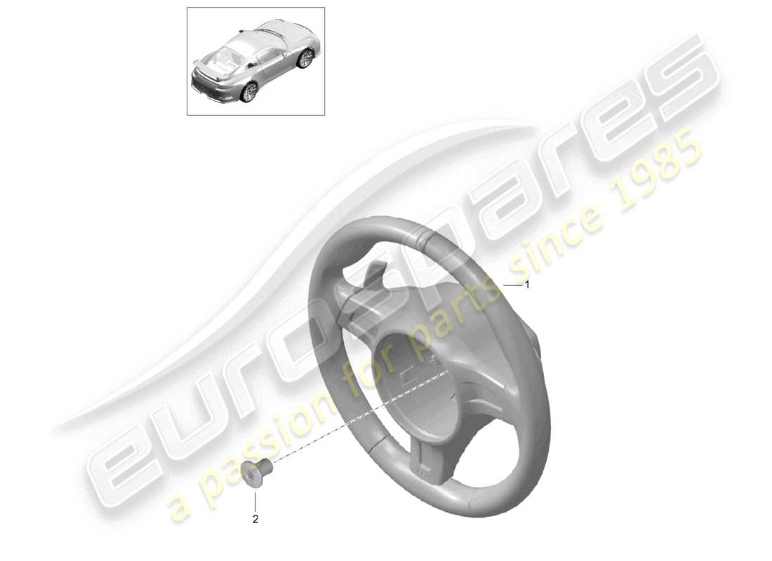 porsche 2021 (991-2 r/gt3/rs) volante d >>- mj 2017 diagramma delle parti