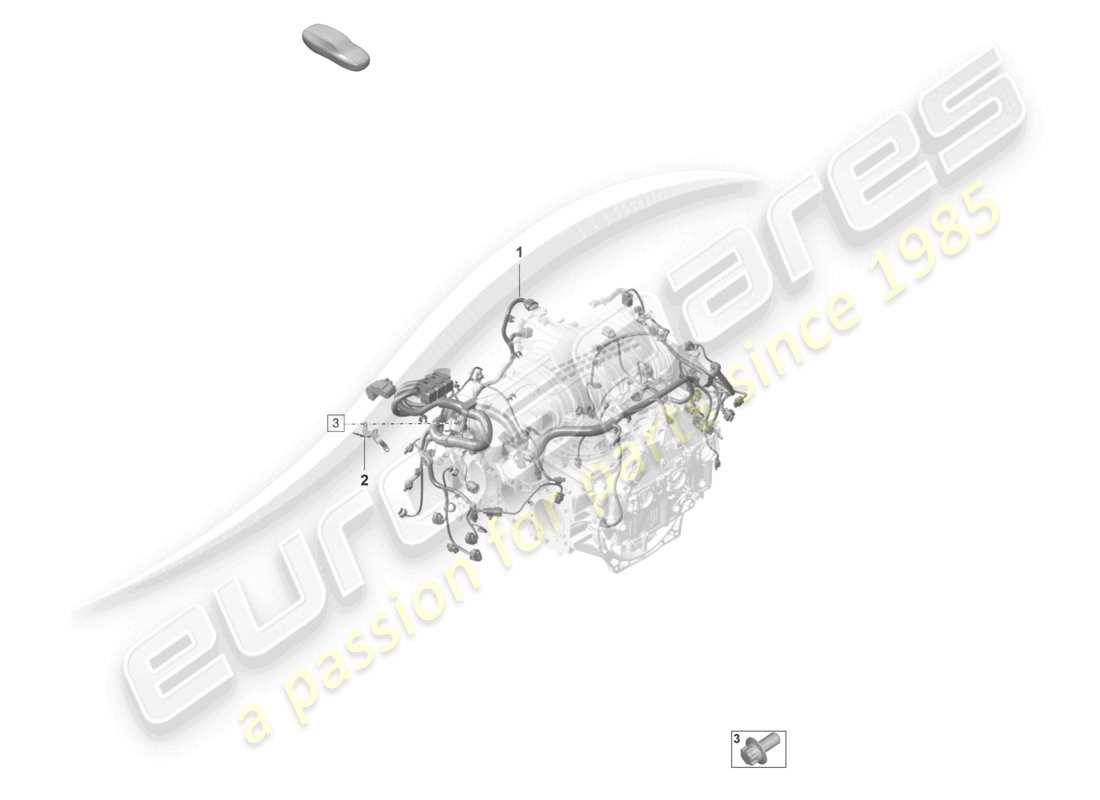 porsche 2022 (992-1 gt3/rs/st) set di cavi motore diagramma delle parti