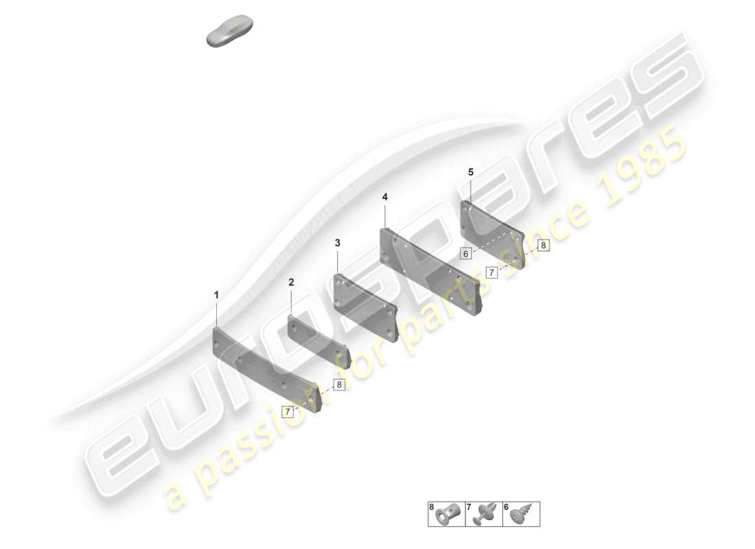 porsche 2020 (taycan 9j1-1) porta targa pacchetto sport design diagramma delle parti