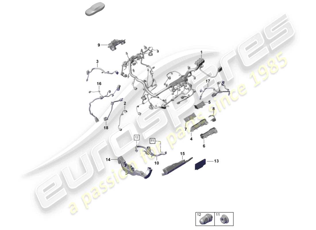 porsche 2025 (cayenne e3 pa) schema elettrico dei componenti del motore