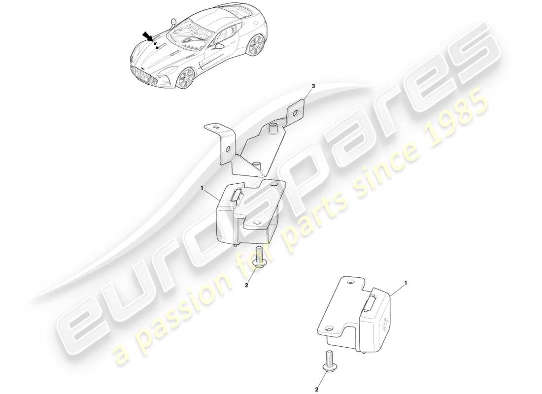 aston martin one-77 (2011) terminale di avvio diagramma delle parti