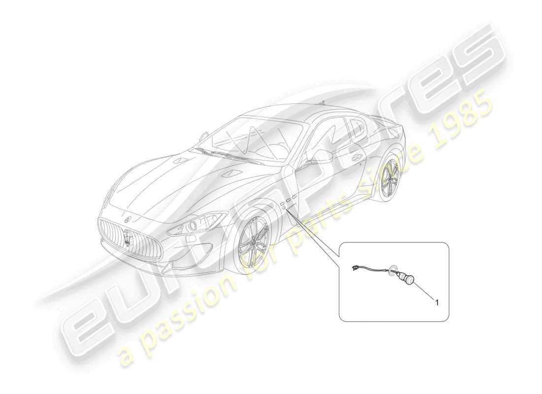 maserati granturismo mc stradale (2012) gruppi ottici laterali diagramma delle parti